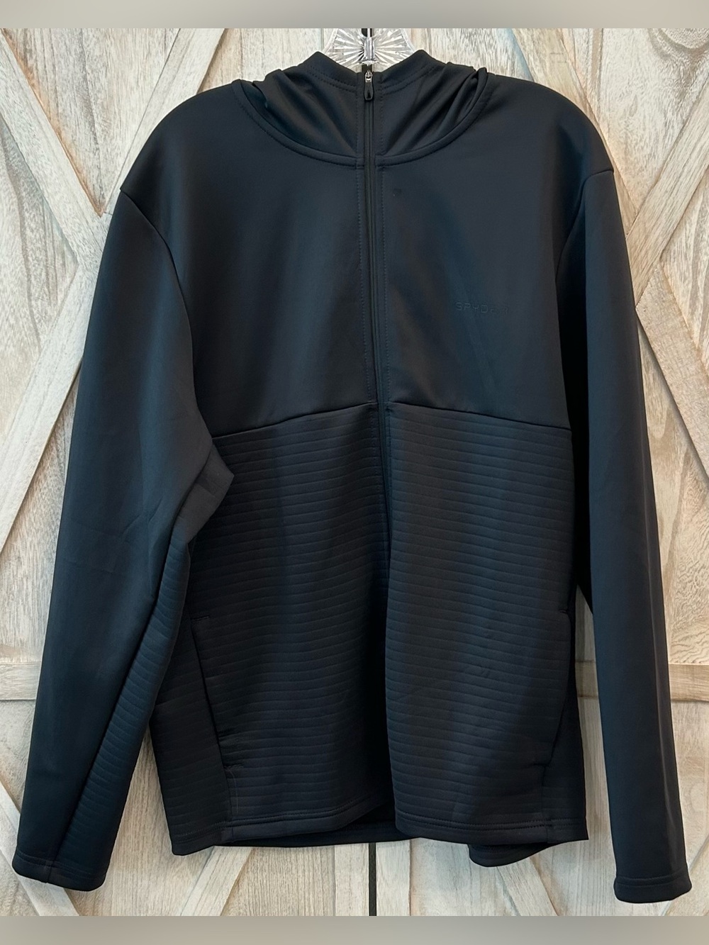 Spyder Active ProWeb Full Zip Men's Large Black Hoodie Jacket SPM8003U